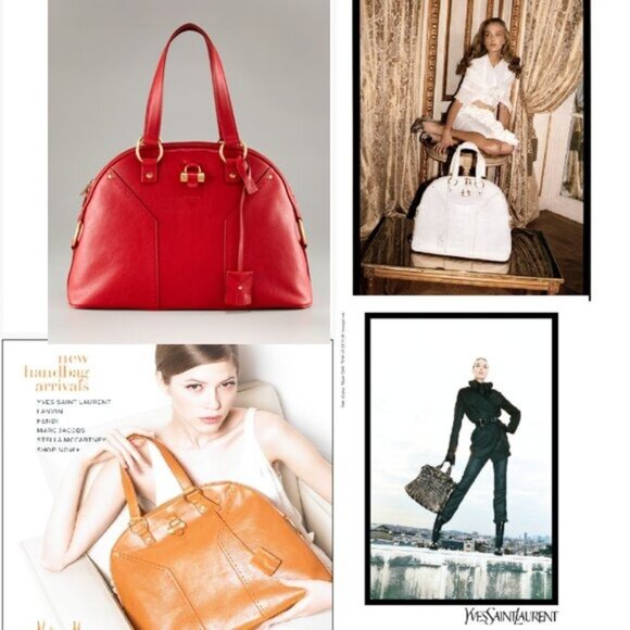 Yves Saint Laurent Large Red Muse Bag - Picture 3 of 16